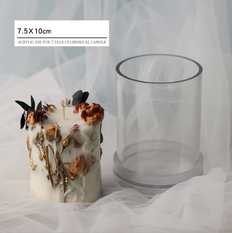 Cylindrical Candle Mold INS Dried Flower Aromatherapy Candle Homemade Flower Essential Oil Candle DIY Material Acrylic Mold 
Cylindrical Candle Mold INS Dried Flower Aromatherapy Candle Homemade Flower Essential Oil Candle DIY Material Acrylic Mold