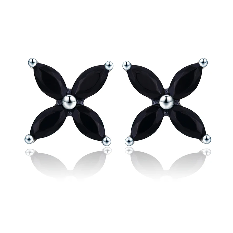Luxury 2021 Black Four-leaf Flower Pierced Earrings Zircon Silver Earrings 925 Sterling Silver Women Jewelry Stud Earrings
Luxury 2021 Black Four-leaf Flower Pierced Earrings Zircon Silver Earrings 925 Sterling Silver Women Jewelry Stud Earrings