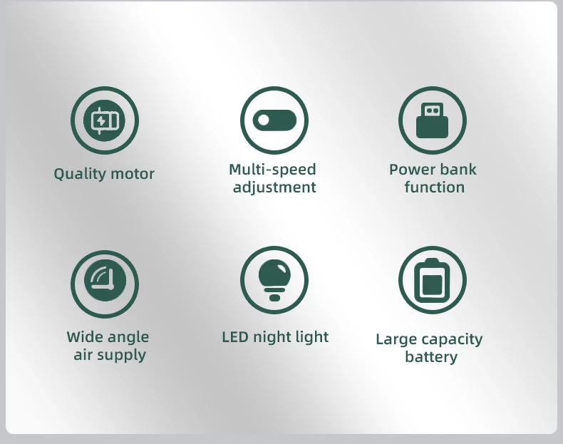 Charging Table Portable Fan, Solar, 6v, 8w - detail 4