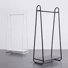 Vlush 2 tier multifunctional metal clothes hanging stand coat rack coat hanger stand