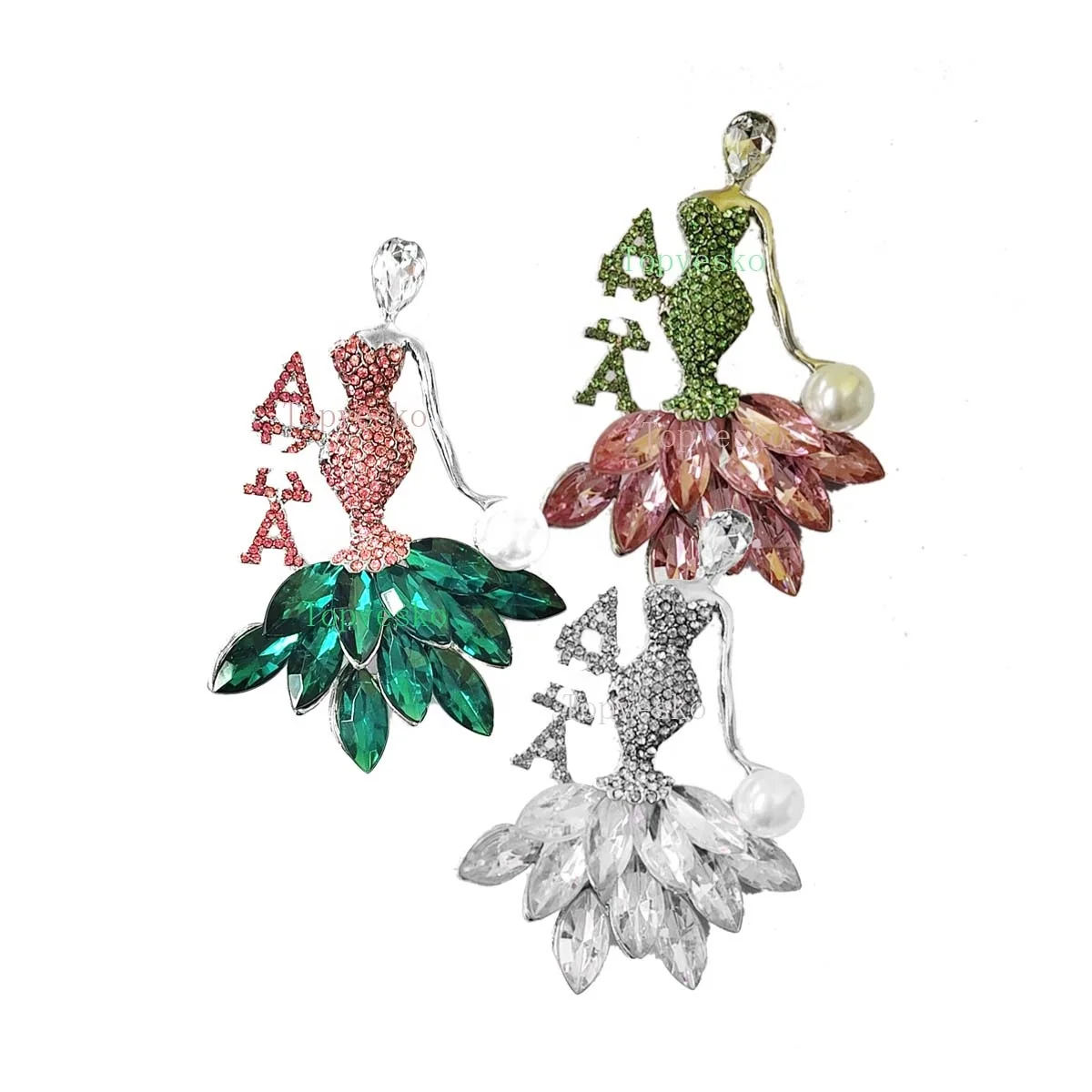 Topvesko Custom Soror Jewelry Alpha K Alpha Elegant Rhinestones Lapel Pin Pretty Girl Pink&Green Lady Brooches Women Gift, Picture
Topvesko Custom Soror Jewelry Alpha K Alpha Elegant Rhinestones Lapel Pin Pretty Girl Pink&Green Lady Brooches Women Gift, Picture