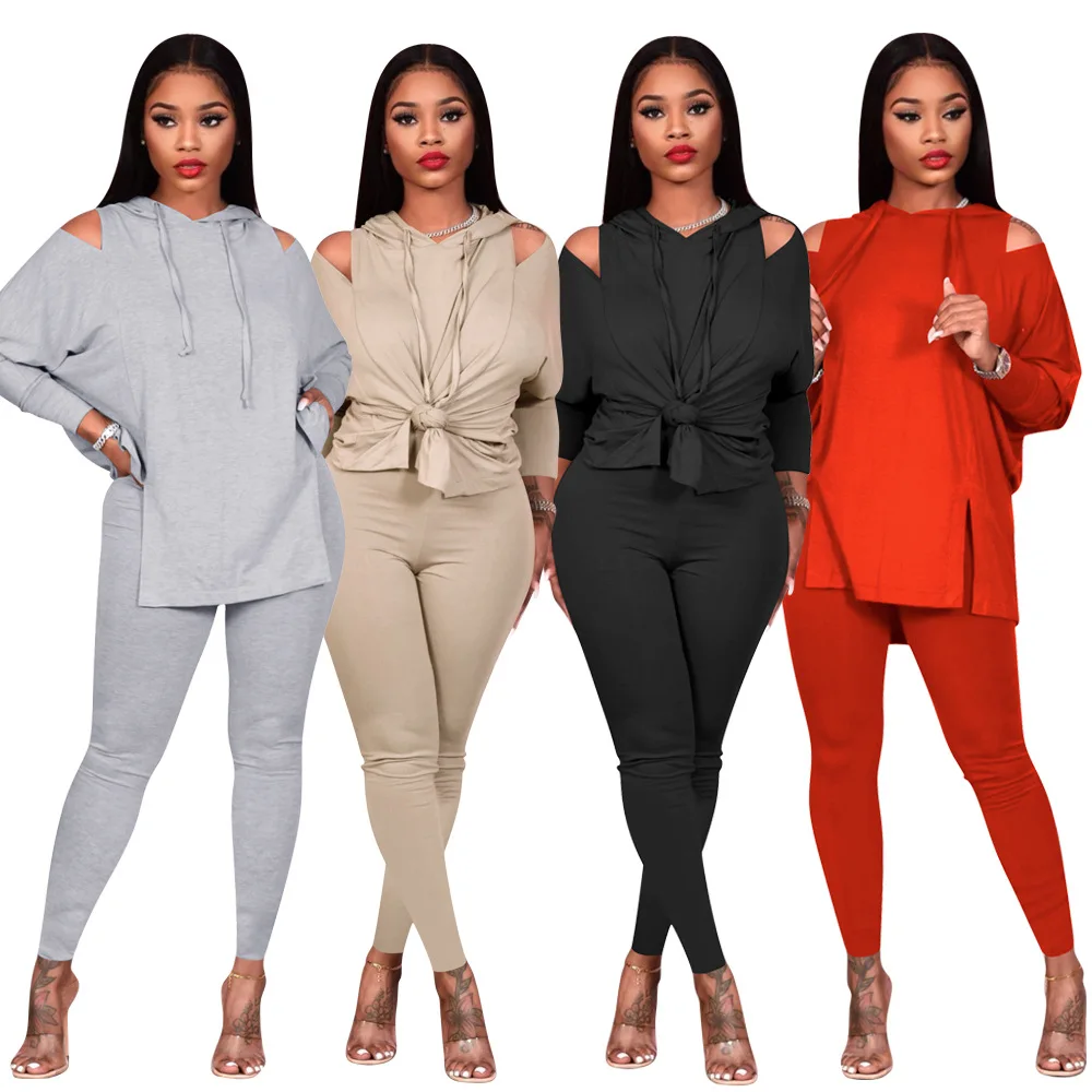 New fashion solid color strapless with long sleeves hat and trousers two-piece suit, Picture color
New fashion solid color strapless with long sleeves hat and trousers two-piece suit, Picture color