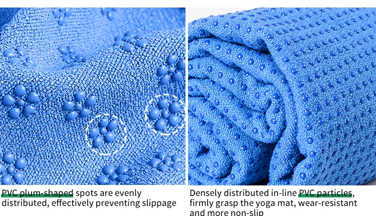 high quality microfiber customized printed non slip yoga towel