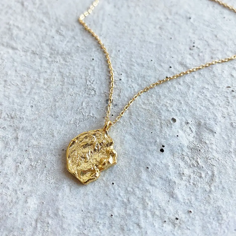 gold plated 18K gold 925 sterling silver irregular nugget pendant necklace women jewelry
gold plated 18K gold 925 sterling silver irregular nugget pendant necklace women jewelry