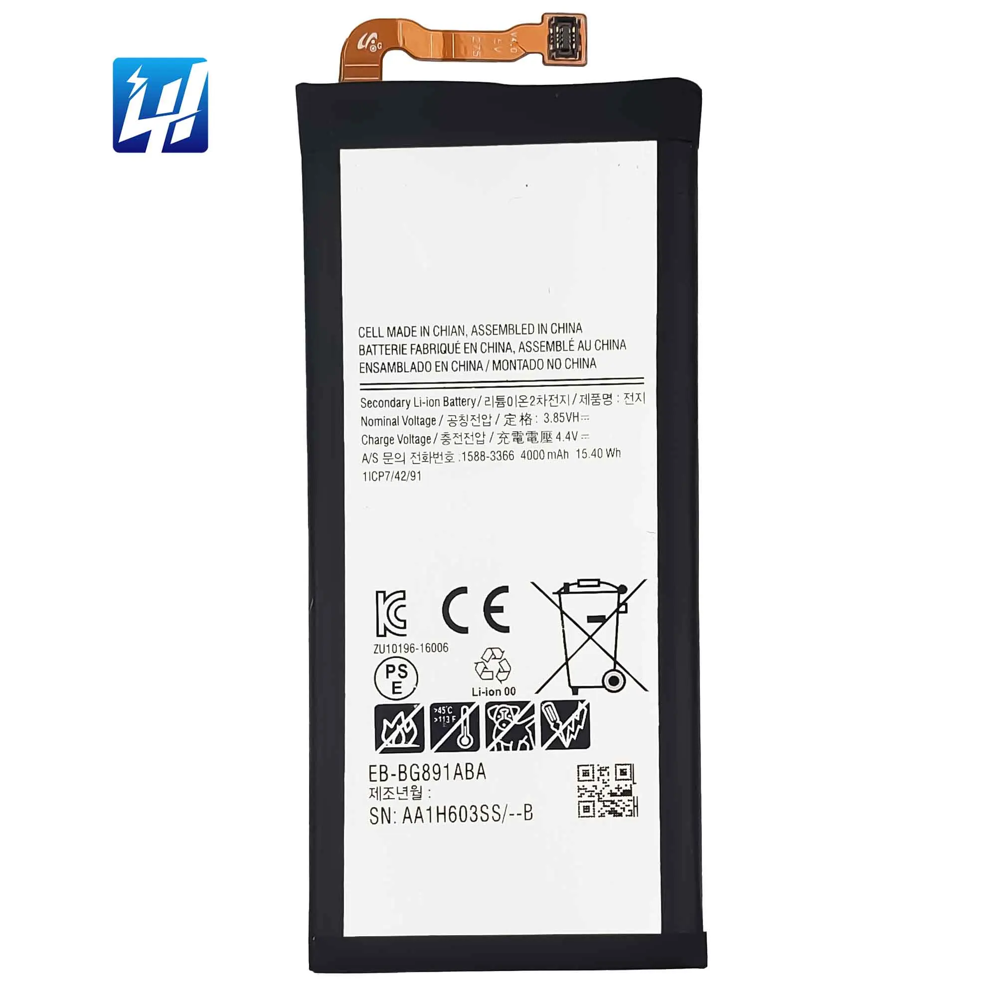EB-BG891ABA Manufacturer Supply Mobile Phone Lithium Polymer Battery For Samsung S7 Active
EB-BG891ABA Manufacturer Supply Mobile Phone Lithium Polymer Battery For Samsung S7 Active