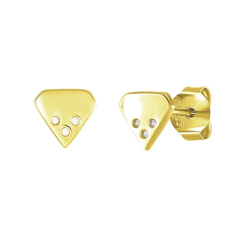 925 Sterling Silver Triangle Diamond Stud Earrings geometric individuality silver jewelry
925 Sterling Silver Triangle Diamond Stud Earrings geometric individuality silver jewelry