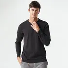100% Mercerized Cotton Unisex Long Sleeve T Shirt, Spring Smart Casual Long Sleeve Clothes