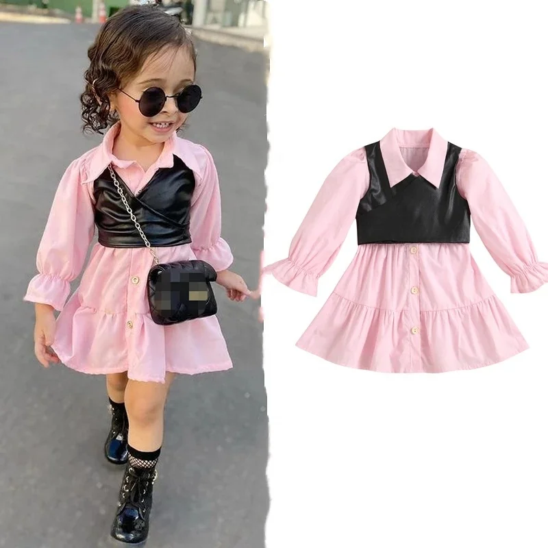 LFQ-64 Baby Girl Dresses Summer 2021 Shirts Dress+PU Leather Kids Clothes Cake Baby Flower Girls' Dresses, Red, blue
LFQ-64 Baby Girl Dresses Summer 2021 Shirts Dress+PU Leather Kids Clothes Cake Baby Flower Girls' Dresses, Red, blue