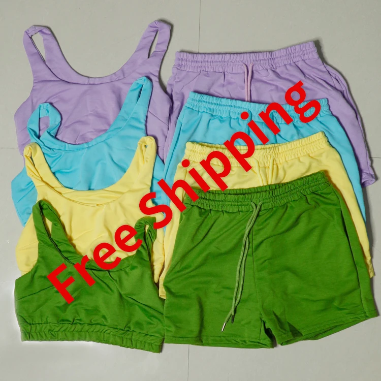 S-2XL 2021 new arrivals summer Fashion sweet sleeveless top with short pants two 2 piece set women
S-2XL 2021 new arrivals summer Fashion sweet sleeveless top with short pants two 2 piece set women