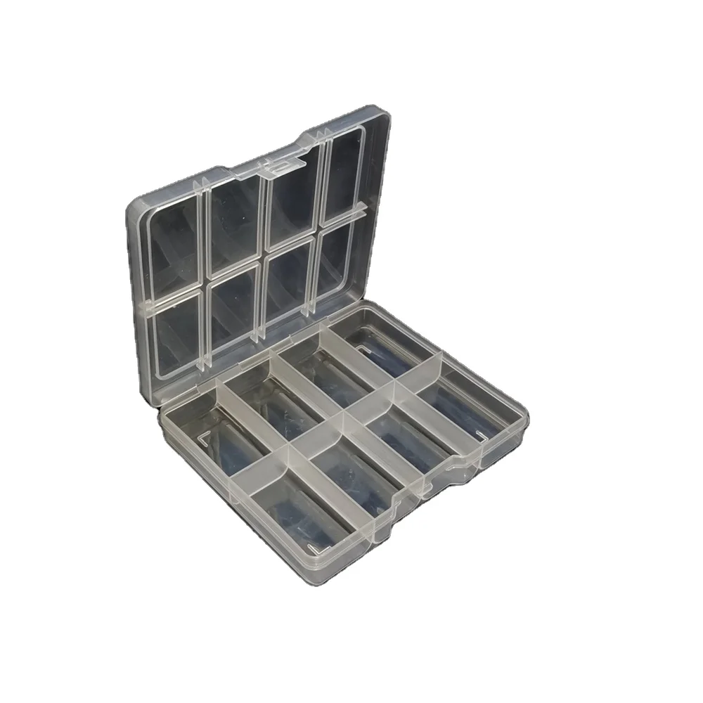 Small 8 Grids Compartments Clear Plastic Box
Small 8 Grids Compartments Clear Plastic Box