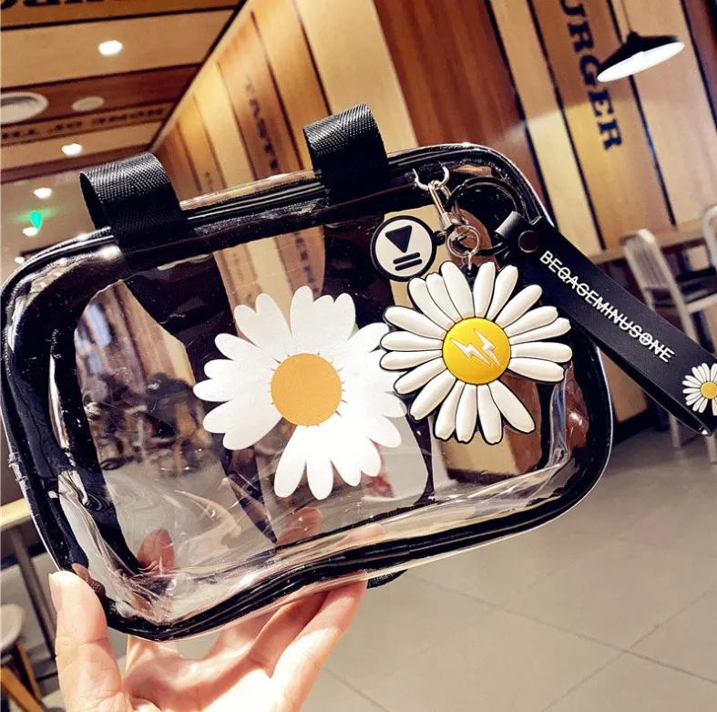 Custom Logo Little Daisy Flower Makeup Brush Bag Transparent Women Clear PVC Cosmetic Bags
Custom Logo Little Daisy Flower Makeup Brush Bag Transparent Women Clear PVC Cosmetic Bags