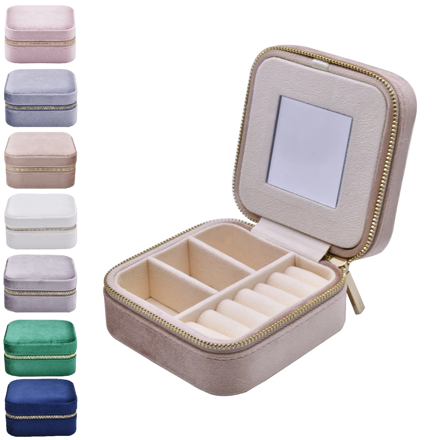 Custom Logo Small velvet Travel Jewelry Box Lady velvet Zipper Closure Earring Jewelry Storage Box Travel Jewelry Organizer
Custom Logo Small velvet Travel Jewelry Box Lady velvet Zipper Closure Earring Jewelry Storage Box Travel Jewelry Organizer