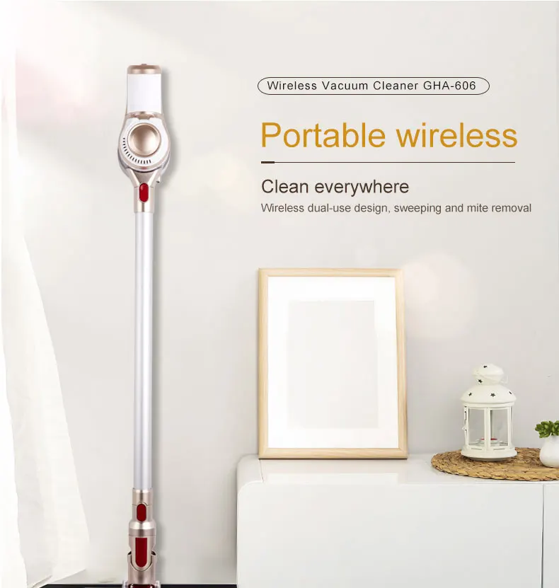 Wireless 2 σε 1  Household  Vacuum Cleaner with metal hepa