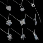Graphic Customization Necklace Woman V R Fashion Jewelry Women Crystal Pendant Cubic Zirconia Diamond Pendant Necklace