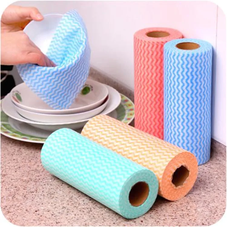 100% Polyester kitchen use tissue roll perforated towel spunlace nonwoven wipes