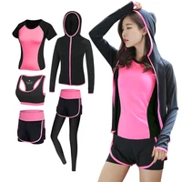 5 Piece Fitness Activewear Women Body Building Workout Leggings Gym Running Yoga Wear Set
5 Piece Fitness Activewear Women Body Building Workout Leggings Gym Running Yoga Wear Set