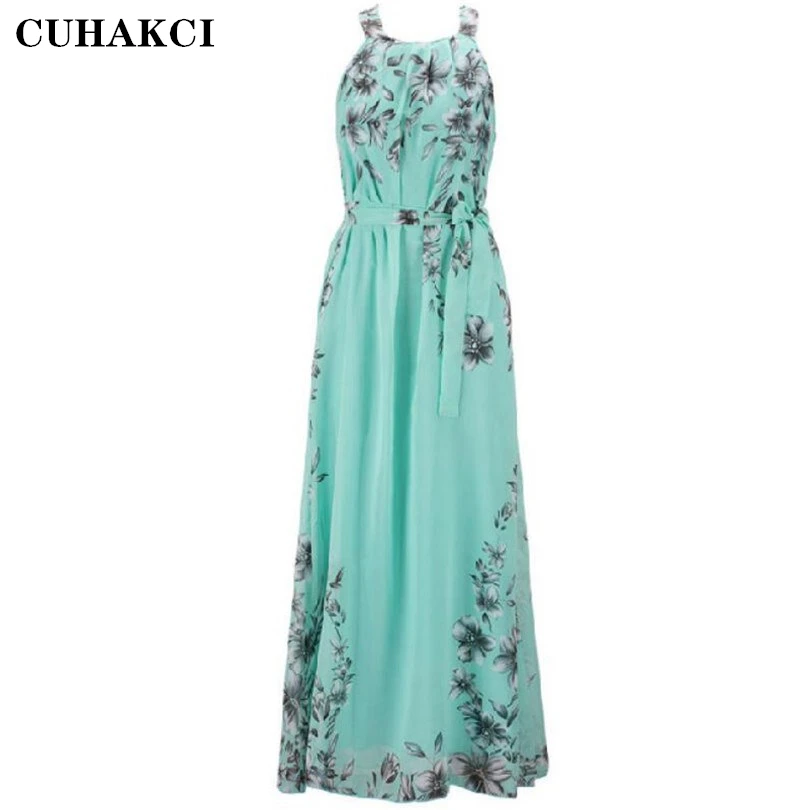 CUHAKCI Women Printed Beach Long Maxi Dress Ladies Chiffon Pink Beach Dresses 2017 With Belt, Pink;light yellow;light green
CUHAKCI Women Printed Beach Long Maxi Dress Ladies Chiffon Pink Beach Dresses 2017 With Belt, Pink;light yellow;light green