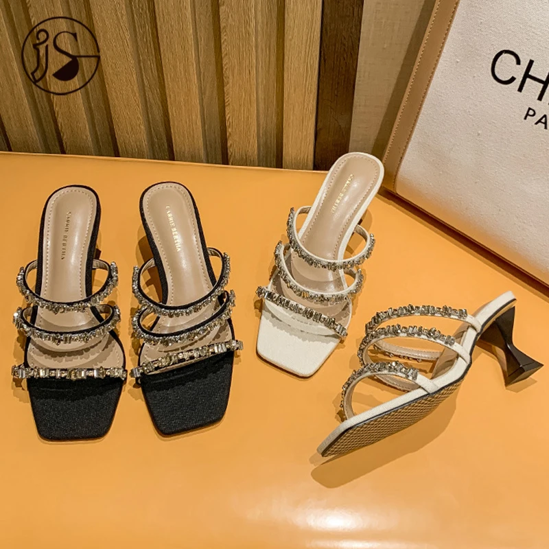 2021 new women's slippers thick heel Diamond rhinestone decoration Roman Outdoor Women's high heels
2021 new women's slippers thick heel Diamond rhinestone decoration Roman Outdoor Women's high heels