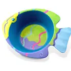 Kids Bamboo 5-piece Dinnerware Set - Fish-Bamboo Fiber Meal Plate Baby Eco-Friendly Cartoon Feeding Set