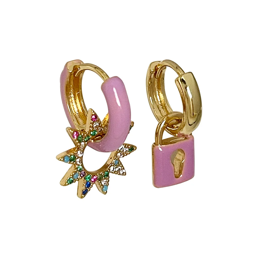 New Design 3 Pcs Set Cubic Zirconia Cactus Cross Huggie Earrings Enamel Lock Star Drop Earrings Set
New Design 3 Pcs Set Cubic Zirconia Cactus Cross Huggie Earrings Enamel Lock Star Drop Earrings Set