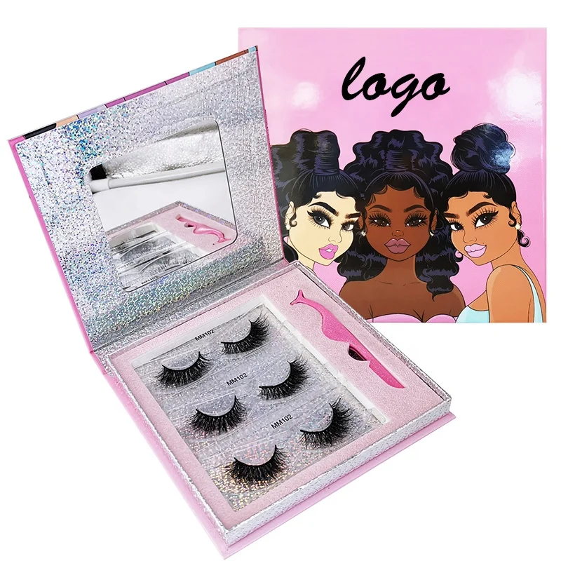 Custom Eyelash Packaging Private Label 3 Pair Eyelashes Pack Lash Kit With Mirror, Pantone color code
Custom Eyelash Packaging Private Label 3 Pair Eyelashes Pack Lash Kit With Mirror, Pantone color code