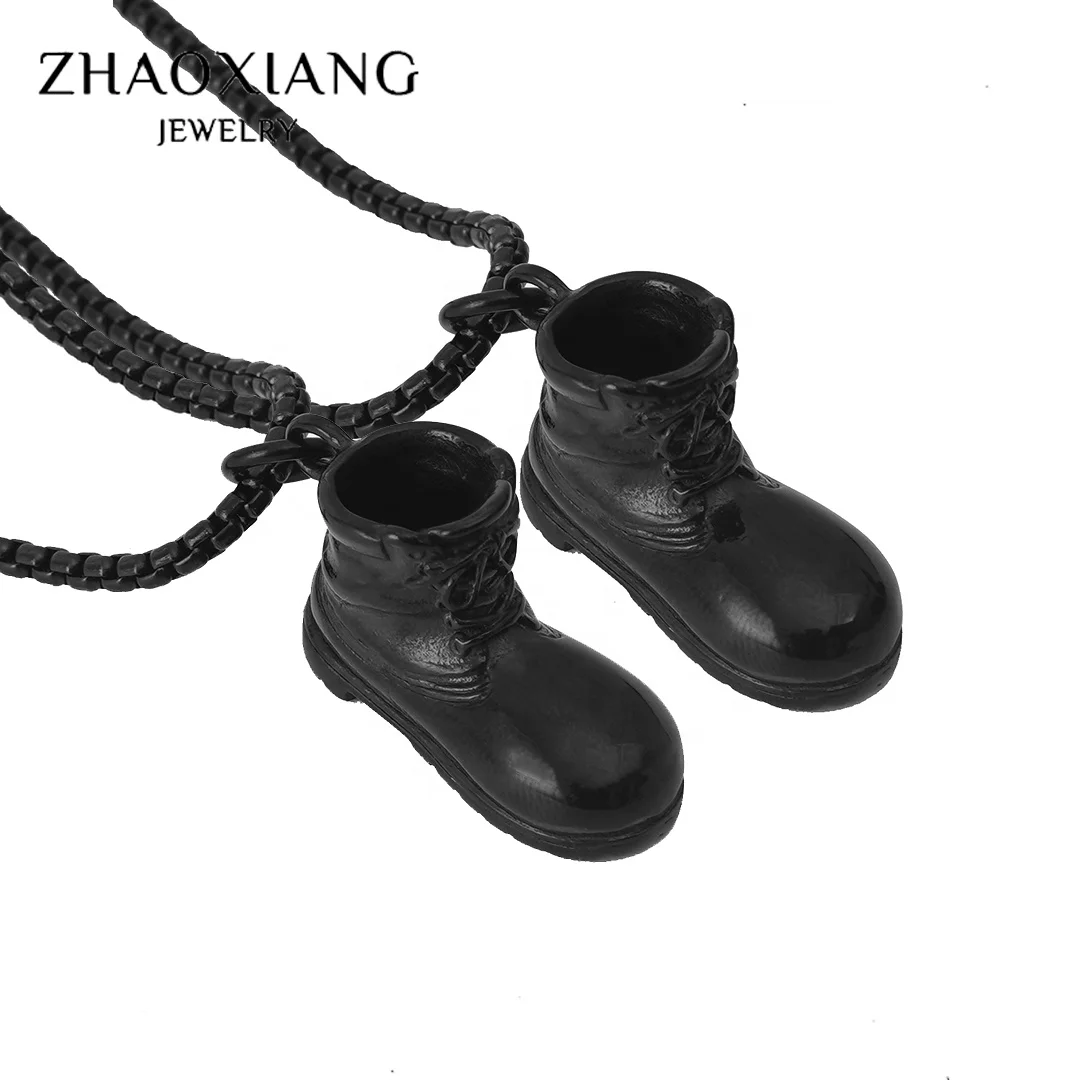 Shoes Stainless Steel Necklaces Pendants Punk Jewellery Retro Style Black Gun Plated Dropshipping Accept
Shoes Stainless Steel Necklaces Pendants Punk Jewellery Retro Style Black Gun Plated Dropshipping Accept