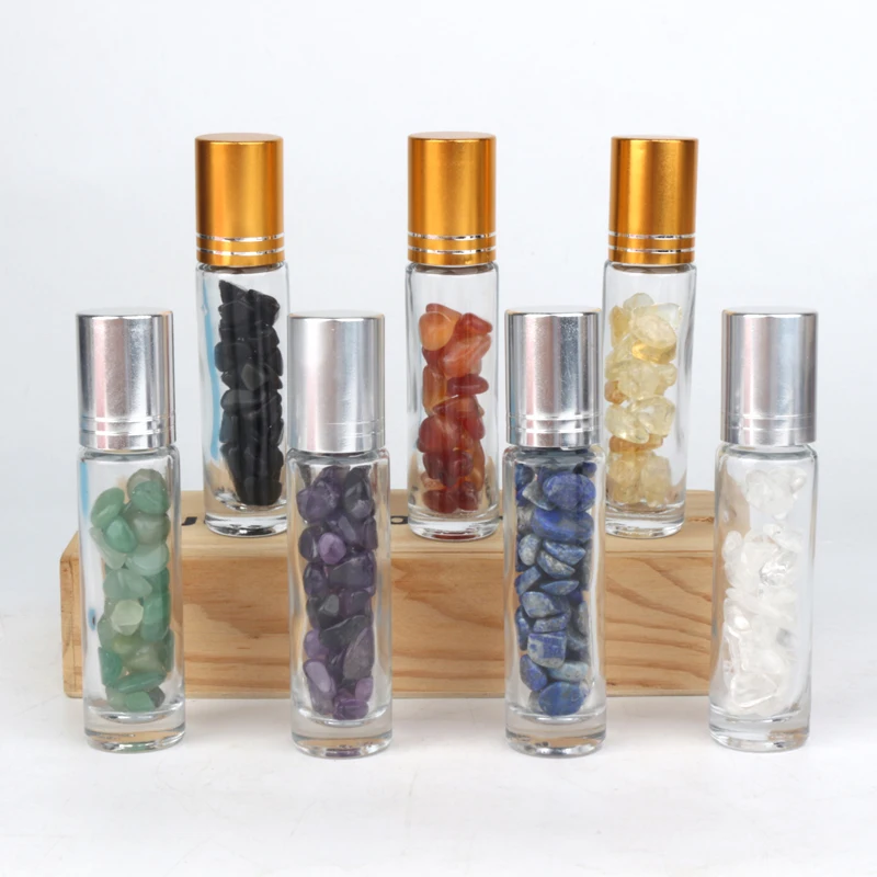wholesale High Quality 10ml glass roller essential oil bottle with crystal gravels inside
wholesale High Quality 10ml glass roller essential oil bottle with crystal gravels inside
