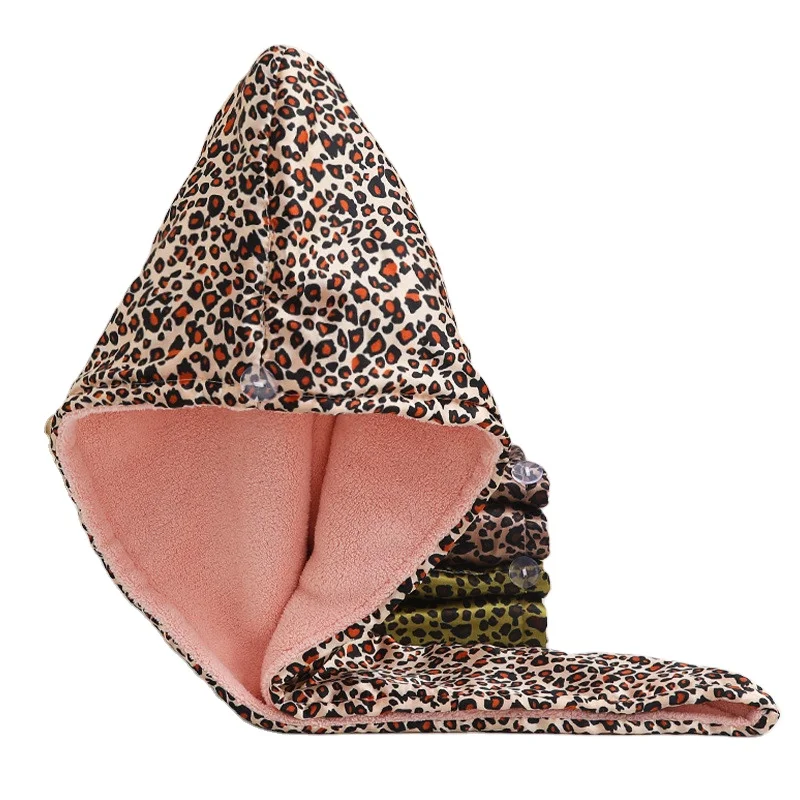 Double Layer Quick Dry Caps Leopard Print Woman Bath Luxury Shower Hair Drying Towel Cap, 3 colors
Double Layer Quick Dry Caps Leopard Print Woman Bath Luxury Shower Hair Drying Towel Cap, 3 colors