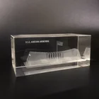 3d laser paperweight Building Model 3d Laser Crystal Engraving Crystal Block Cube