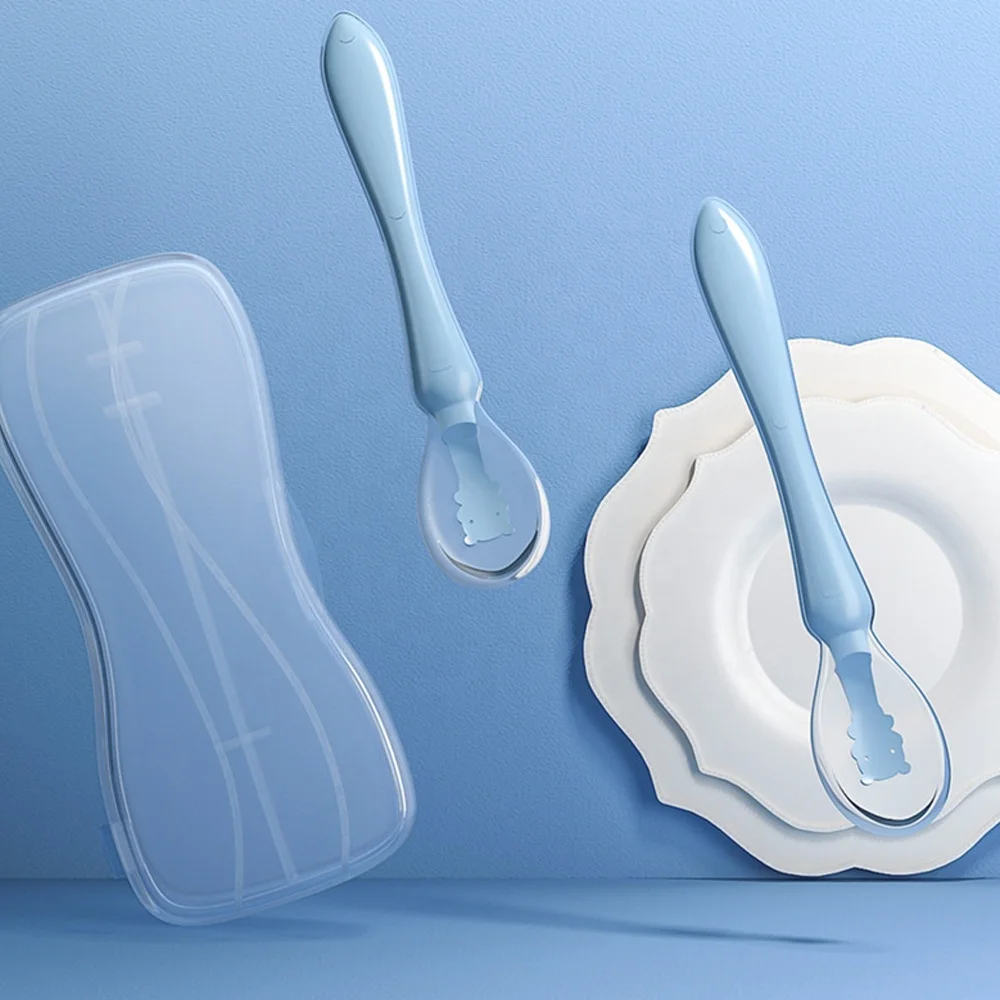BPA Free Feeding Training Eco-Friendly Soft-Tip Cat Pattern Food Grade Silicone Baby Spoon With PP Box 2 PCS Set
BPA Free Feeding Training Eco-Friendly Soft-Tip Cat Pattern Food Grade Silicone Baby Spoon With PP Box 2 PCS Set