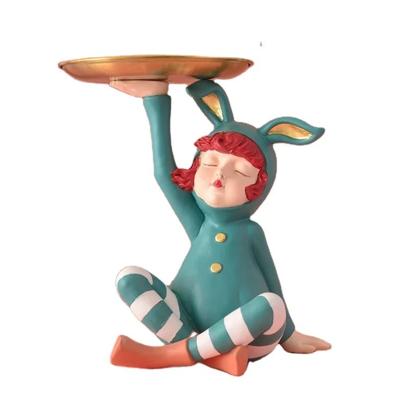 Creative Easter Gift Light Luxury Home Decoration Resin Bunny Girl Figurine Cute Cartoon Girl Statue Storage tray
Creative Easter Gift Light Luxury Home Decoration Resin Bunny Girl Figurine Cute Cartoon Girl Statue Storage tray