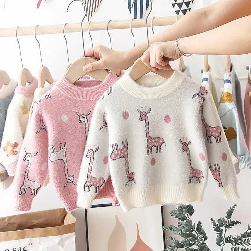 Custom LOGO Winter Girls' Sweaters Wear New Style Mink Jacket Sweater 2~6 Years Old Baby Warm Coat Kids Sweaters, White,pink
Custom LOGO Winter Girls' Sweaters Wear New Style Mink Jacket Sweater 2~6 Years Old Baby Warm Coat Kids Sweaters, White,pink