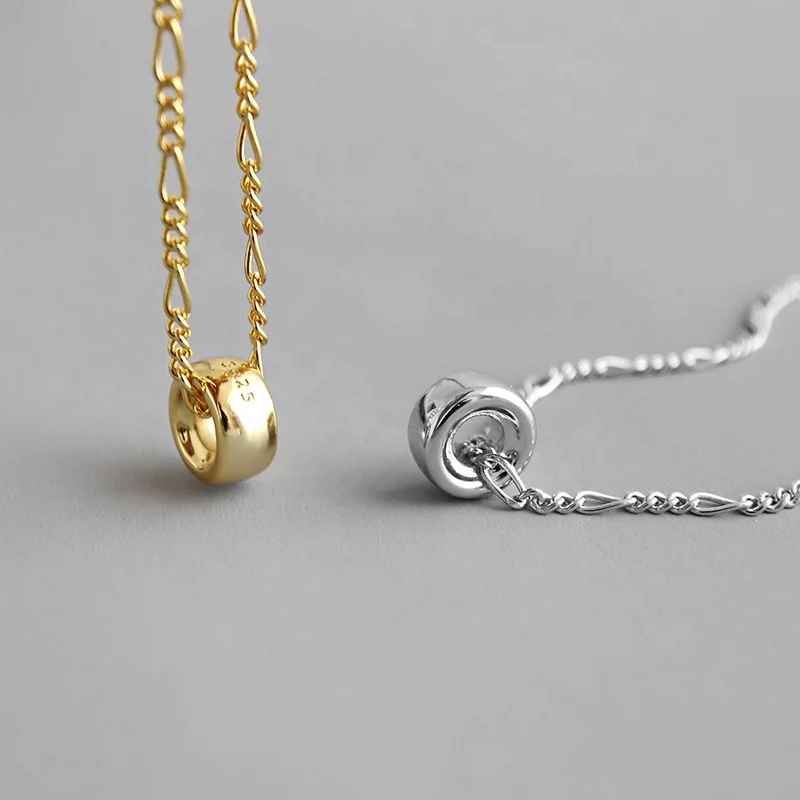Simple Style Circle Pendant Necklace Exquisite 925 Sterling Silver Round Ball Circle Link Pendant Necklace for Women
Simple Style Circle Pendant Necklace Exquisite 925 Sterling Silver Round Ball Circle Link Pendant Necklace for Women
