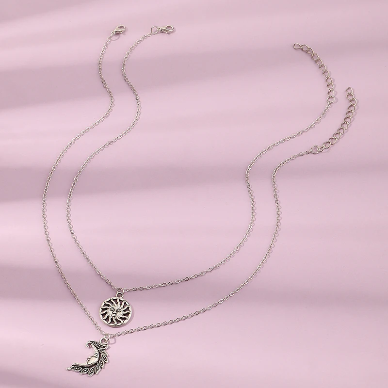 Cute Cartoon Sun Moon Pendant Jewelry Necklace For Birthday Gift Friendship Necklace
Cute Cartoon Sun Moon Pendant Jewelry Necklace For Birthday Gift Friendship Necklace