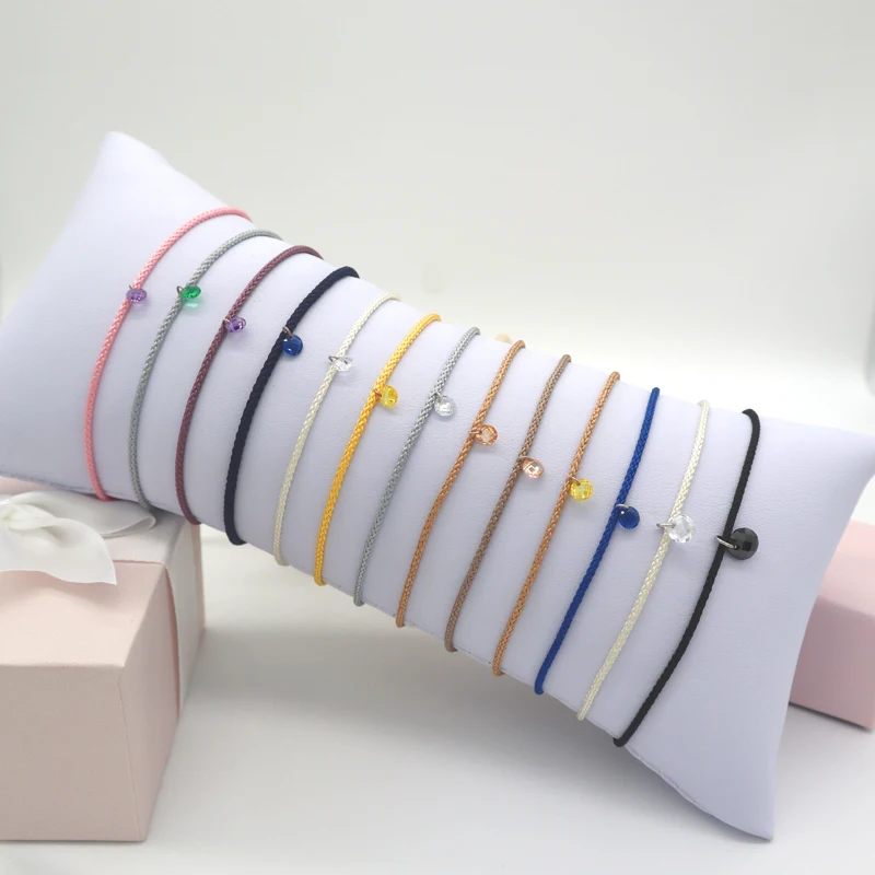 Simple style colorful options cotton wire with CZ charm adjustable string bracelet for women girl, Multi
Simple style colorful options cotton wire with CZ charm adjustable string bracelet for women girl, Multi