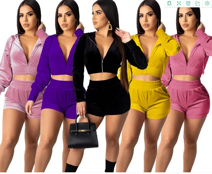 Two Piece Crop Tops Full Sleeve Shorts Sets tracksuit Outfits Velvet Women 2020 New Style Zipper Jackets Hooded, Roseo orange
Two Piece Crop Tops Full Sleeve Shorts Sets tracksuit Outfits Velvet Women 2020 New Style Zipper Jackets Hooded, Roseo orange