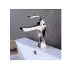 CYEN Single Handle Single Hole Deck Mount Hot and Cold Water Mixer Chrome Basin Mixer Faucet Modern