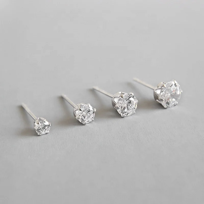 FSE58 round cz diamond earrings women zircon ear stud 925 silver rhodium plated earring
FSE58 round cz diamond earrings women zircon ear stud 925 silver rhodium plated earring
