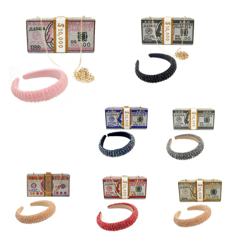 rhinestone money bags with headband sets purse for women fashion design 2020 new bling money purse rhinestone headband
rhinestone money bags with headband sets purse for women fashion design 2020 new bling money purse rhinestone headband