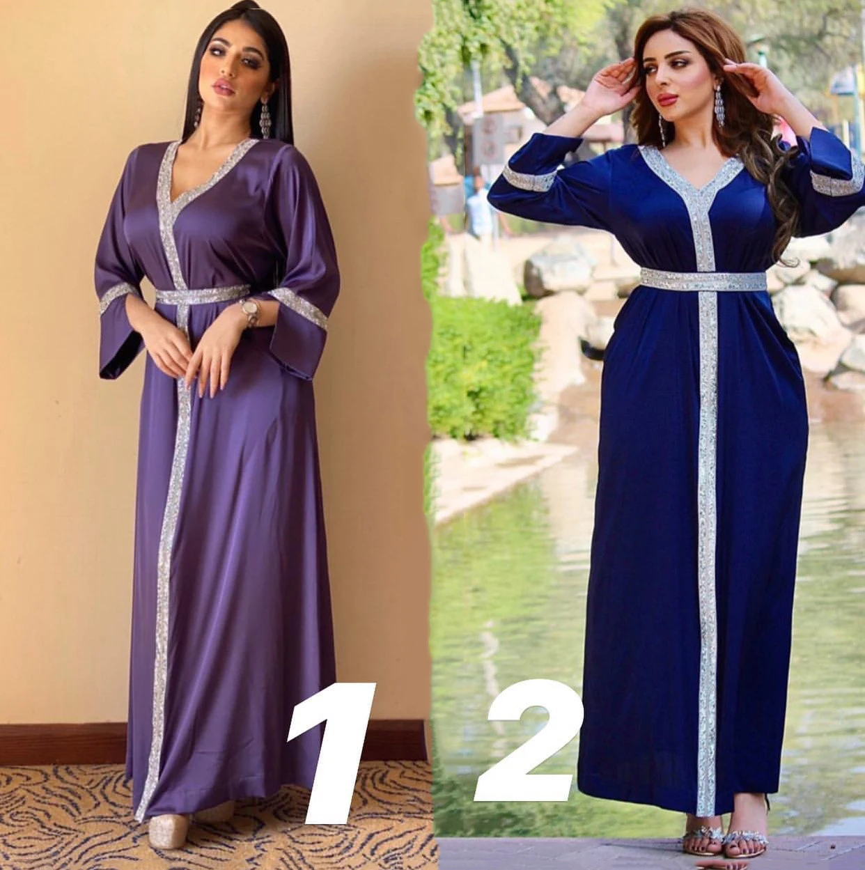 Diamond-studded Muslim Middle Eastern women's belt robe abaya Turkish long Muslim women's clothing
Diamond-studded Muslim Middle Eastern women's belt robe abaya Turkish long Muslim women's clothing