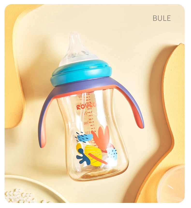 RK-N1047 Food grade PPSU customized baby training handle water bottle with liquid silicone straw, Red/blue
RK-N1047 Food grade PPSU customized baby training handle water bottle with liquid silicone straw, Red/blue