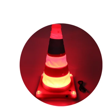 Hi Visibility Usb Led Foldable Traffic Cone Buy Led Traffic Cone