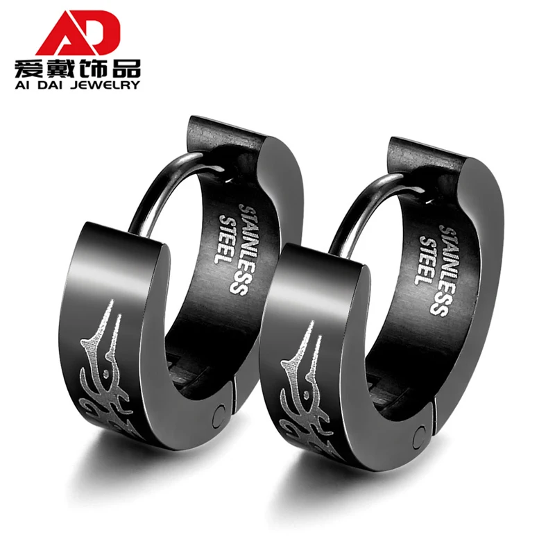 Titanium steel domineering men's Korean fashion simple earrings personality tide black earrings
Titanium steel domineering men's Korean fashion simple earrings personality tide black earrings
