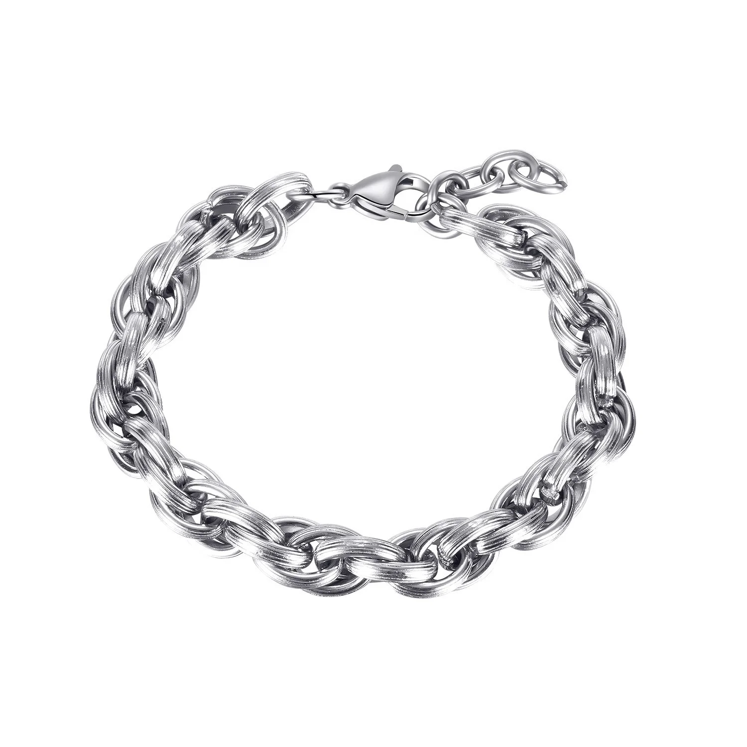 

Unisex Jewelry 7MM 9MM Width Women Men 316L Titanium Steel Slap Bracelets, White