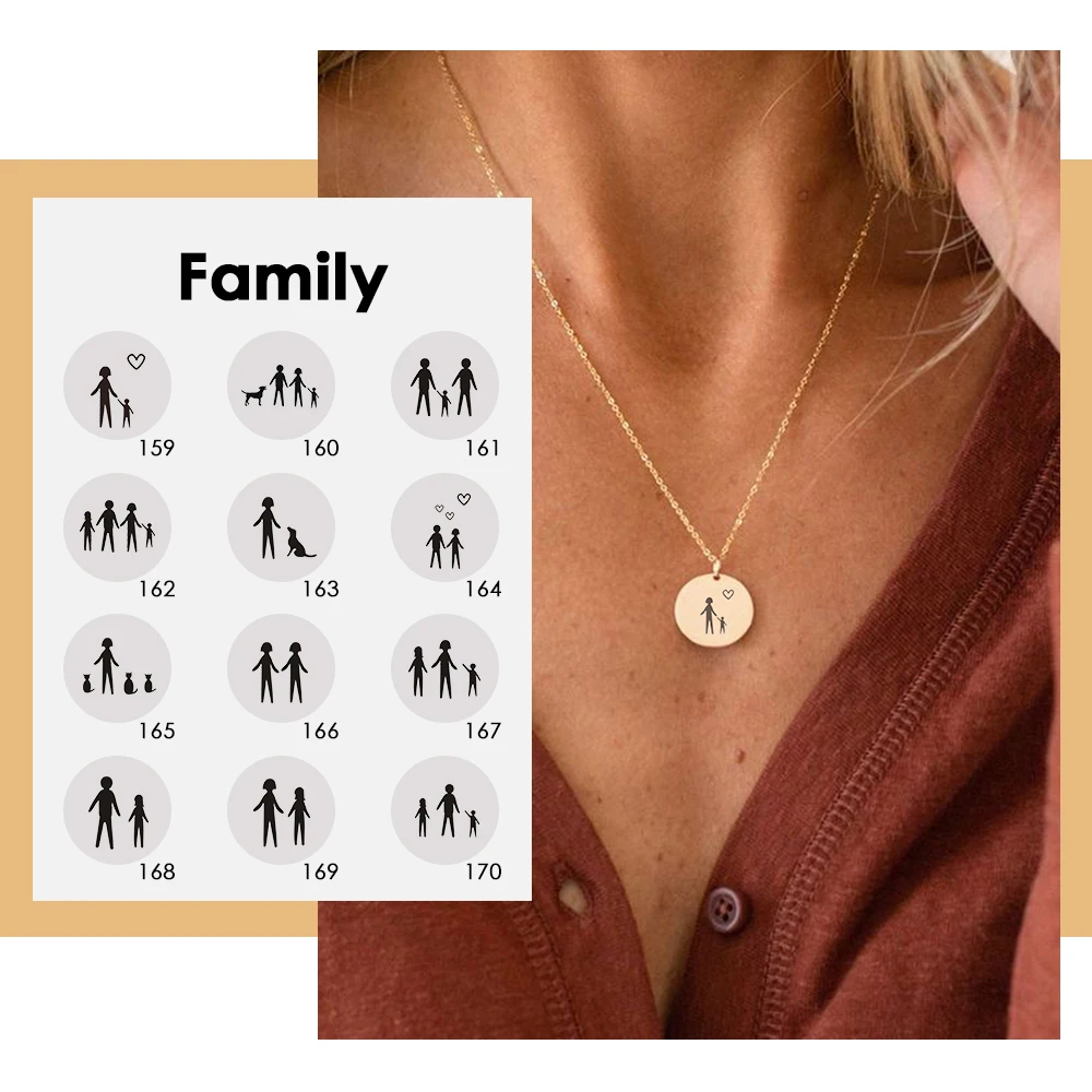 Personalized jewelry stainless steel photo pendant the family chain necklace, 14k gold / silver / rose gold
Personalized jewelry stainless steel photo pendant the family chain necklace, 14k gold / silver / rose gold