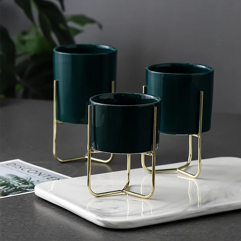 Nordic ins gold-plated iron succulent ceramic hydroponic flower pot, As photos or customized
Nordic ins gold-plated iron succulent ceramic hydroponic flower pot, As photos or customized