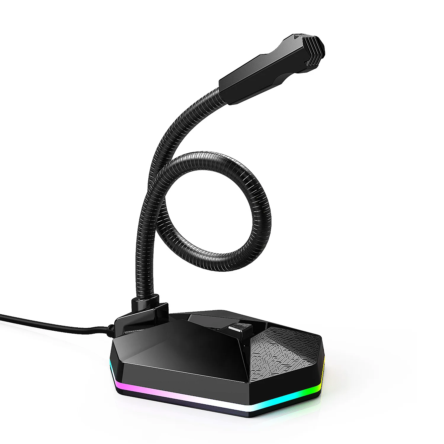 New computer USB Microphone RGB luminous bendable microphone driveless voice chat video conference microphone
New computer USB Microphone RGB luminous bendable microphone driveless voice chat video conference microphone