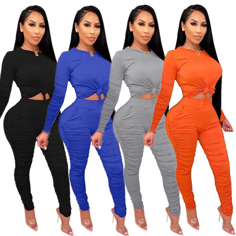Two Piece Sets Women Solid Autumn Tracksuits High Waist Ruched Sportswear Hot Crop Tops And Leggings Matching Outfits
Two Piece Sets Women Solid Autumn Tracksuits High Waist Ruched Sportswear Hot Crop Tops And Leggings Matching Outfits