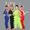 Samba Tassel Latin Pants Girls Salsa ballroom Fringe Trim Dance Tops&Pants Sexy Latin Dance Competition Dresses