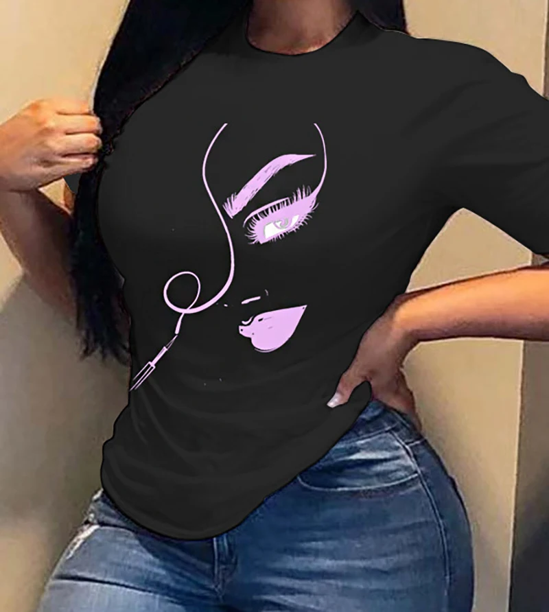 JHLJ45 summer hot sale women cotton Tops fashion print short sleeve plus size t-shirts
JHLJ45 summer hot sale women cotton Tops fashion print short sleeve plus size t-shirts
